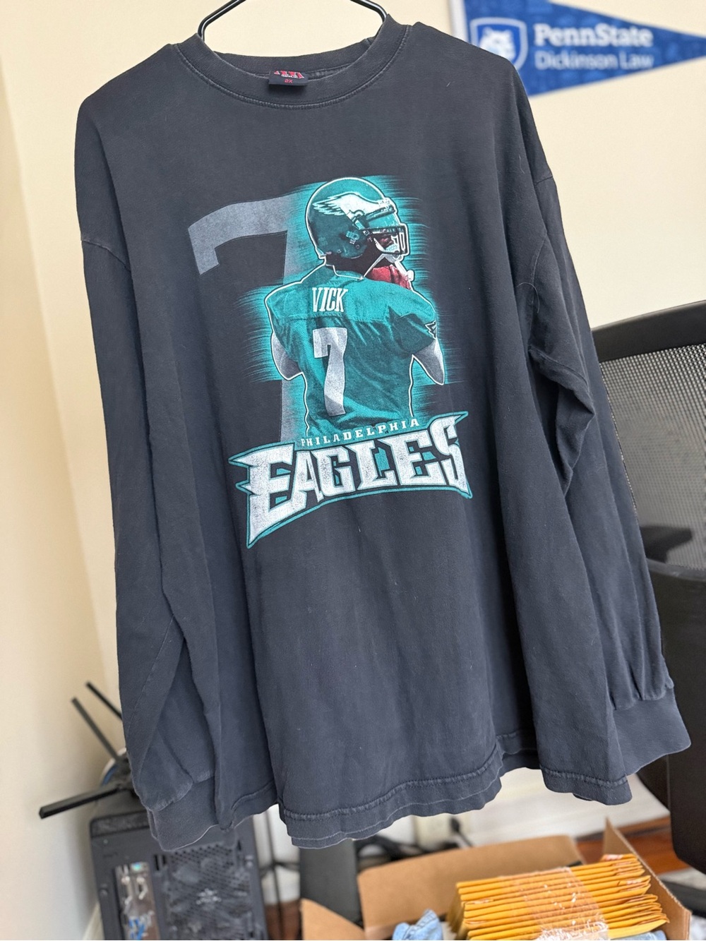 Y2K 2010s Michael Vick Eagles long sleeve graphic T-shirt / men’s 2X